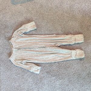 Brave little ones bamboo footed optional zip up sleeper NB